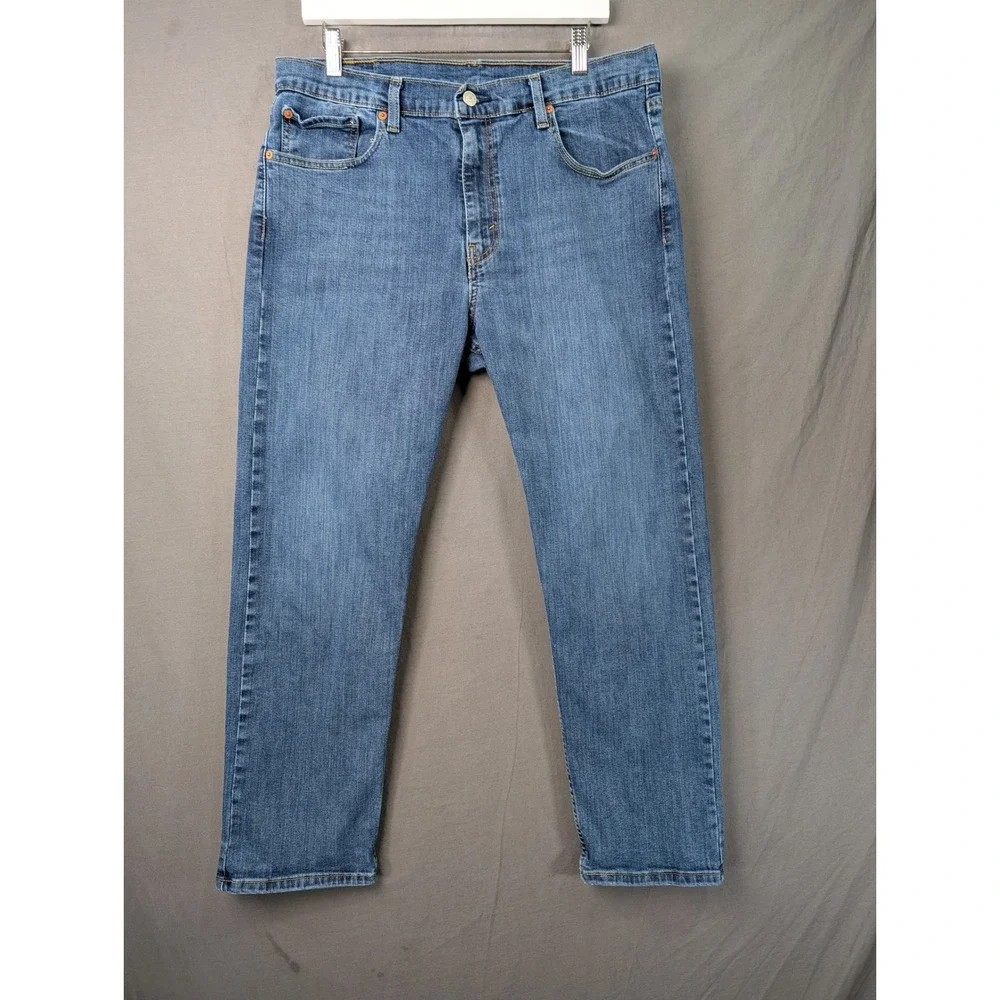 Levis 502 Regular Taper Jeans Blue Denim 36x30 Mens Stretch Pant
